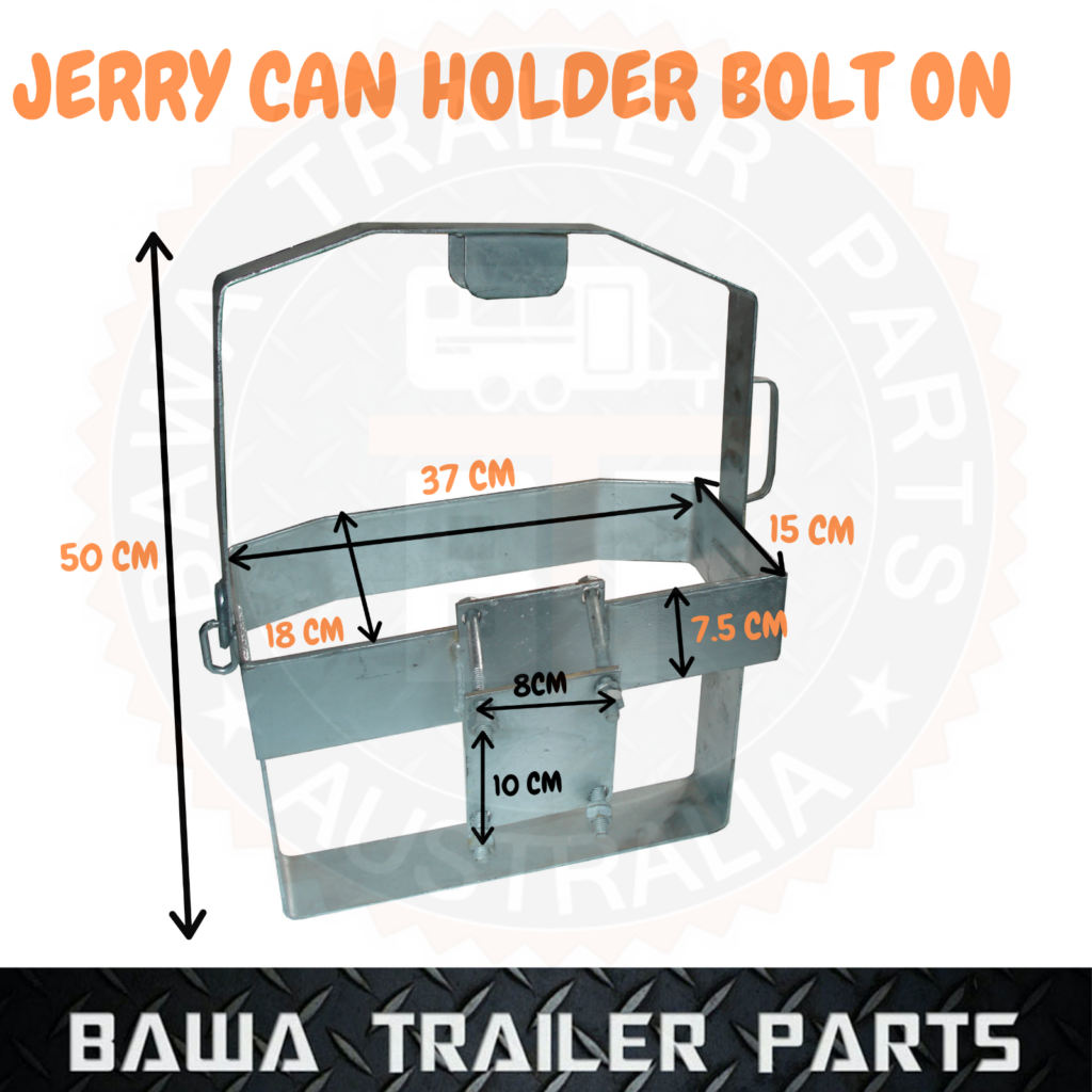 PAD-LOCKABLE JERRY CAN HOLDER BOLT ON GALVANIZED TRAILER CARAVANS ...