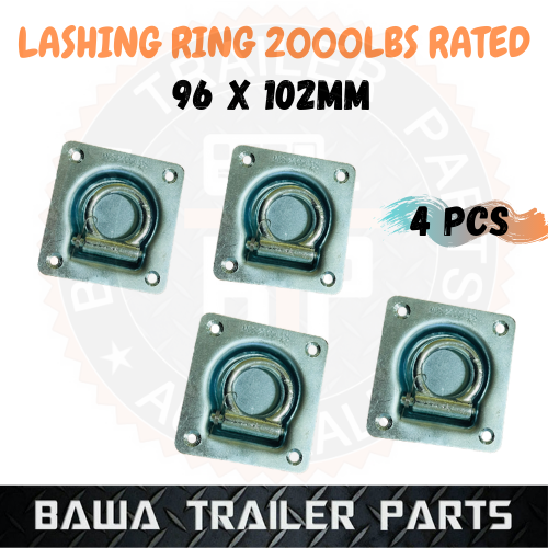 Lashing Ring 2000lbs – Zinc Plated 102 x 96mm Trailer Caravan Ute Tie ...