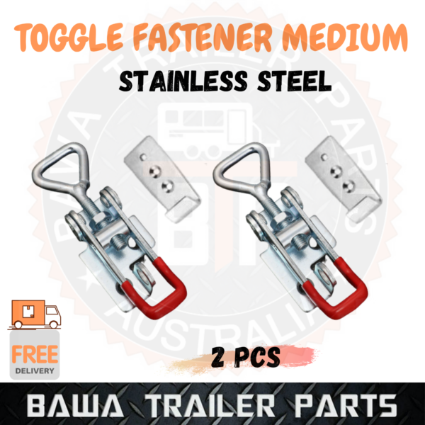2 x TOGGLE FASTENER OVER CENTRE LATCH STAINLESS STEEL OVERCENTRE ...