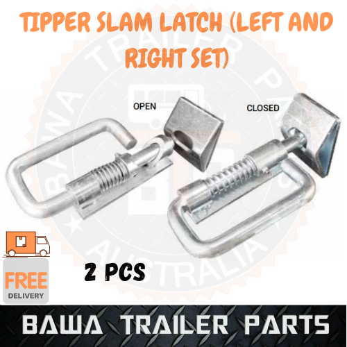2 x Closed Handle Universal Slam Latch 19mm Pin Zinc Finish Tipper ...
